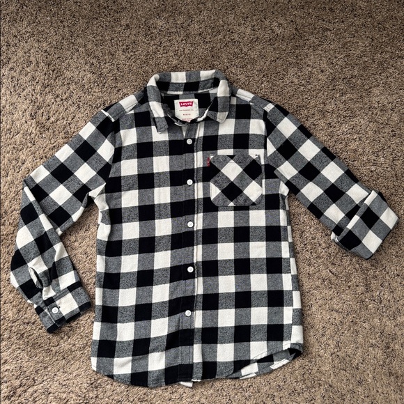 Levi's Youth Boy Flannel Shirt Size M (10/12) - Picture 2 of 7
